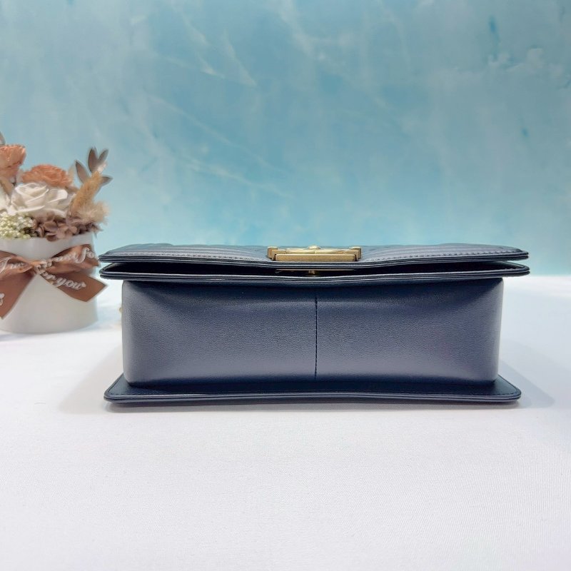 CHANEL 藍金羊皮 BOY 25-6