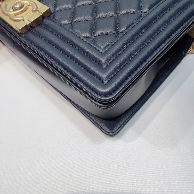 CHANEL 藍金羊皮 BOY 25-8