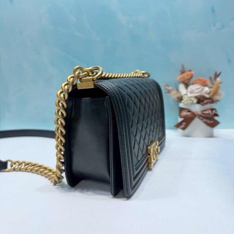CHANEL 荔枝黑金 BOY 25-3