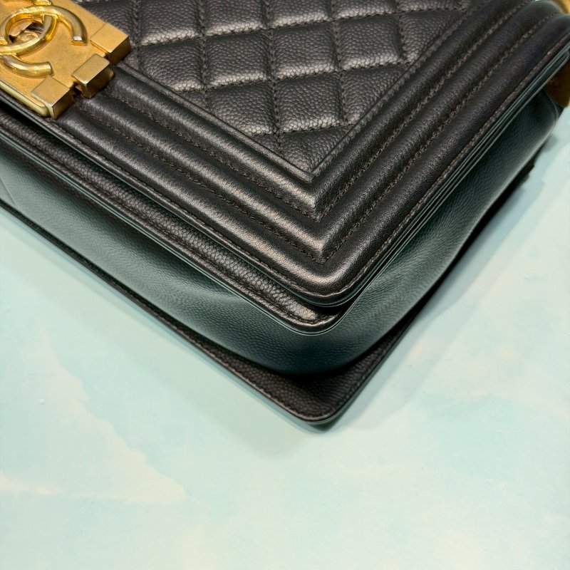 CHANEL 荔枝黑金 BOY 25-8