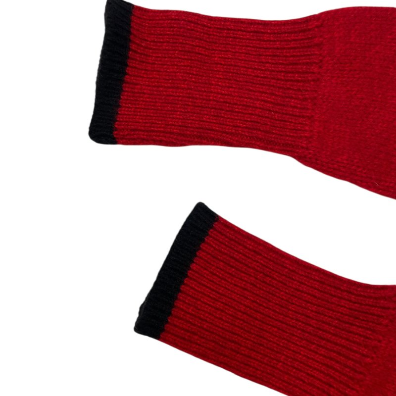 CHANEL 香奈兒 LOGO圓領毛衣 喀什米爾羊毛 紅色 40碼-6