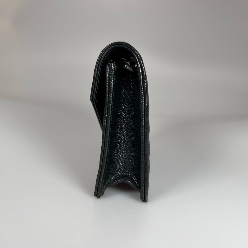 全新品 YSL 742920  黑金魚子醬WOC金鍊包 19CM-3