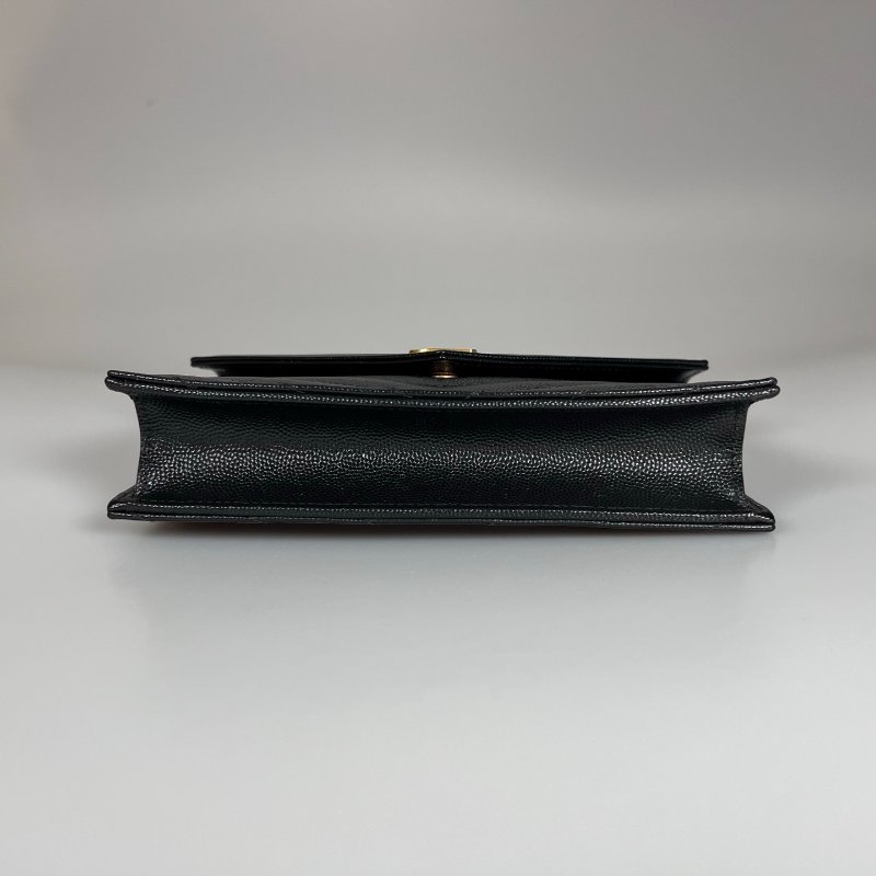 全新品 YSL 742920  黑金魚子醬WOC金鍊包 19CM-4