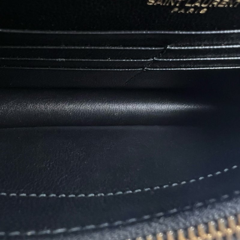 全新品 YSL 742920  黑金魚子醬WOC金鍊包 19CM-7