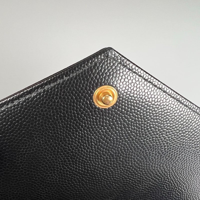 全新品 YSL 742920  黑金魚子醬WOC金鍊包 19CM-9