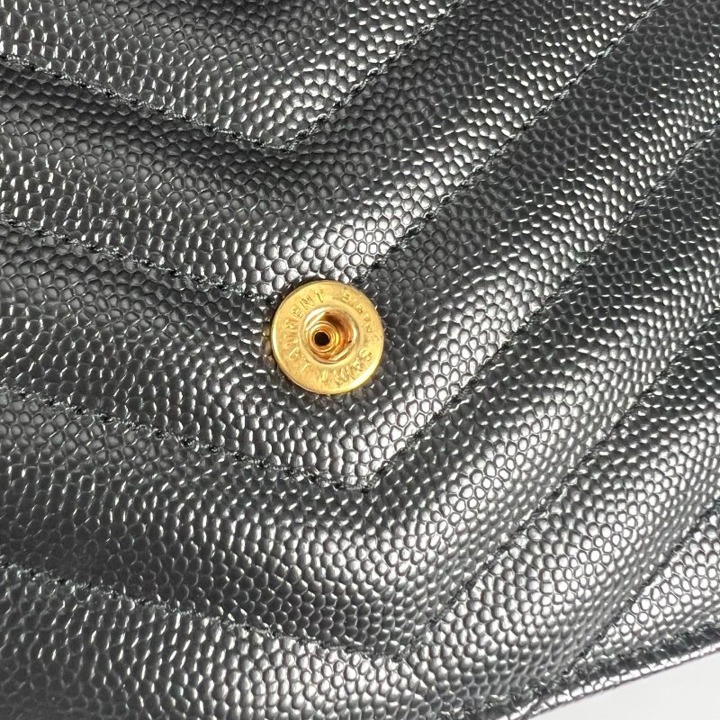 全新品 YSL 742920  黑金魚子醬WOC金鍊包 19CM-10