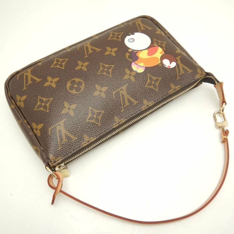 路易威登 Monogram 配件手拿包 M51981,熊貓圖案,村上隆設計,棕色,女士,253510-3