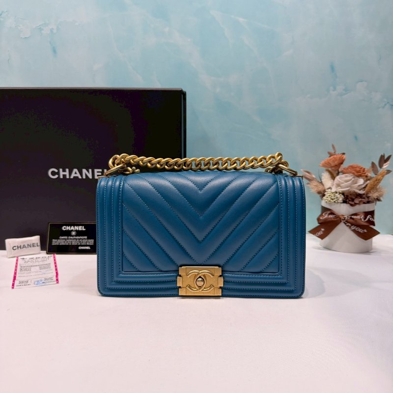 CHANEL 山型紋羊皮 BOY25-0