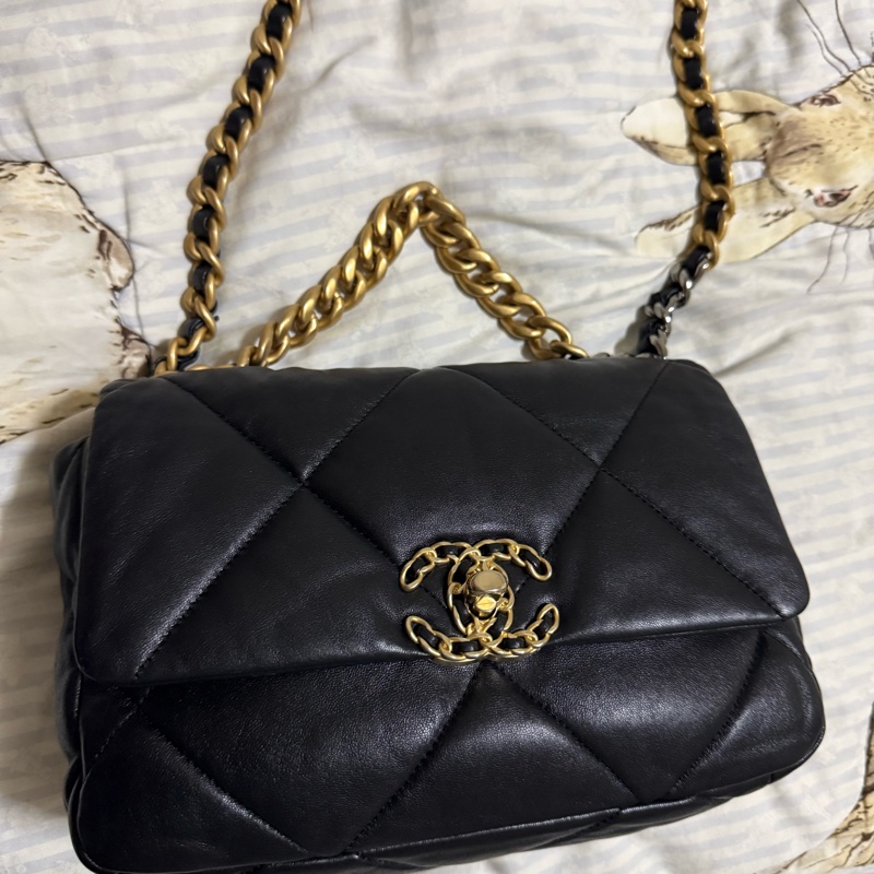 Chanel 19bag 小號 黑色 芯片款-5
