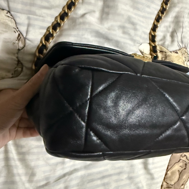 Chanel 19bag 小號 黑色 芯片款-7