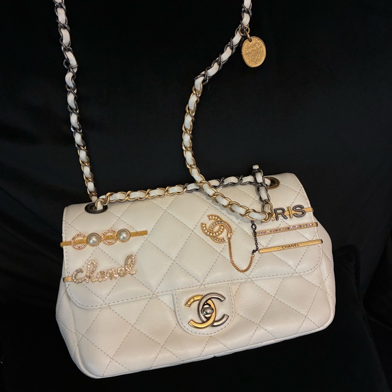 Chanel髮夾白coco鏈包 特殊款-5