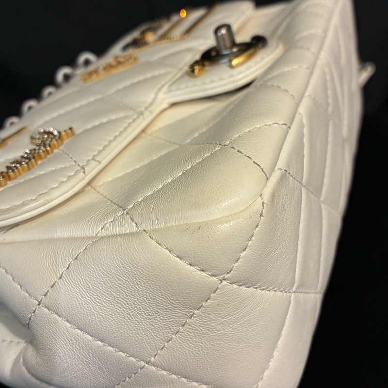 Chanel髮夾白coco鏈包 特殊款-8