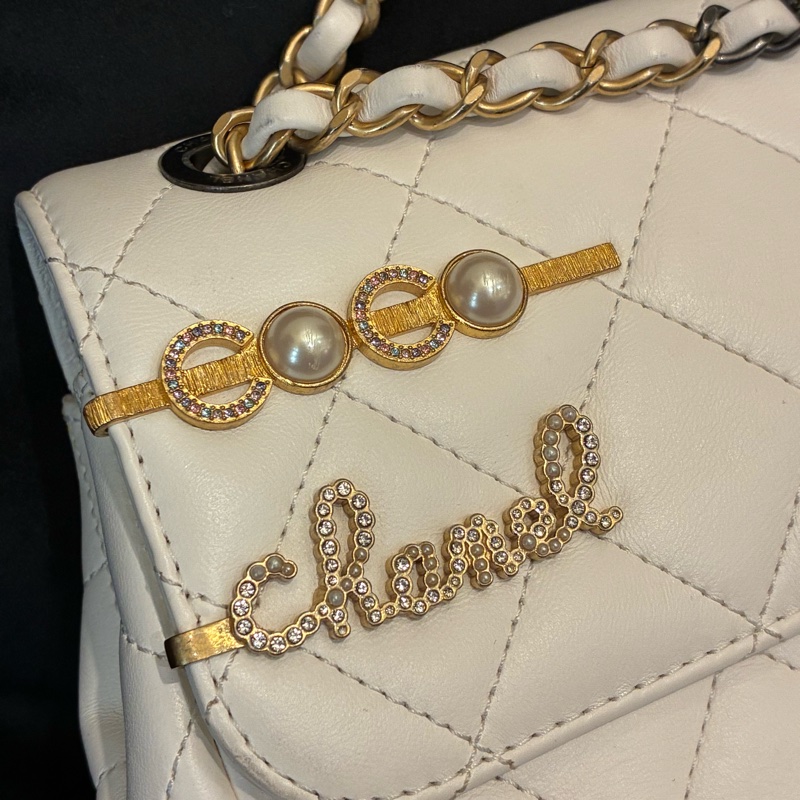 Chanel髮夾白coco鏈包 特殊款-16