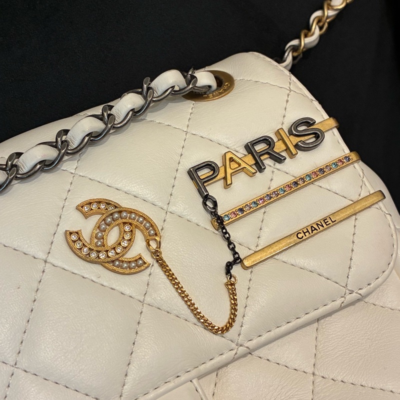 Chanel髮夾白coco鏈包 特殊款-17