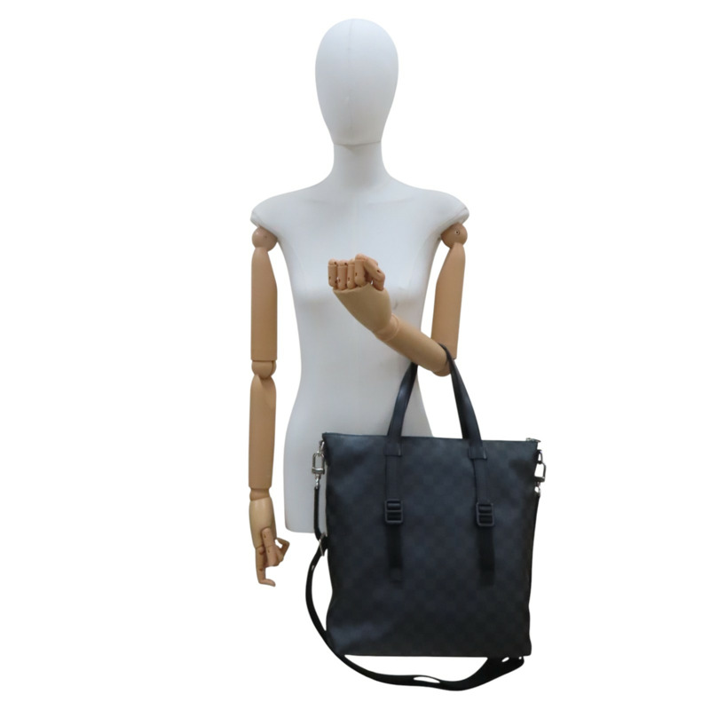 黑色 棋盤格 帆布 Skyline 手提/斜背 两用包【LOUIS VUITTON LV 路易威登】 N41456-9