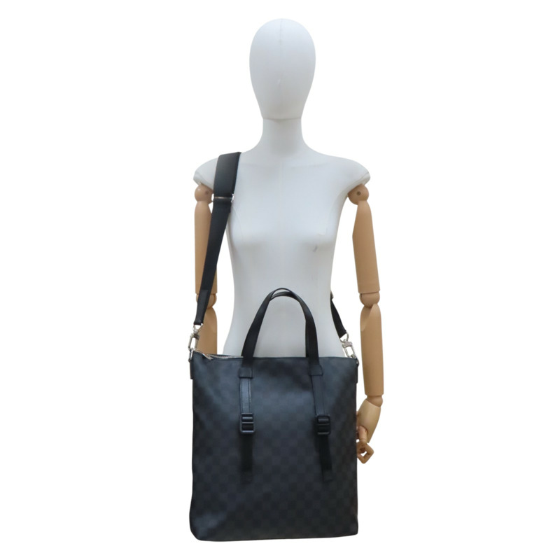 黑色 棋盤格 帆布 Skyline 手提/斜背 两用包【LOUIS VUITTON LV 路易威登】 N41456-11