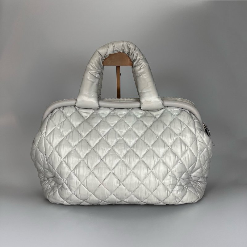 CHANEL 空氣包淺灰 大款 13開-1