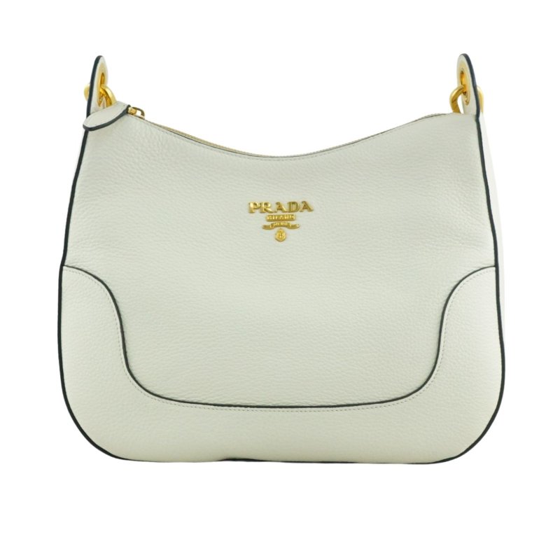 PRADA VITELLO PHENIX 白色牛皮斜背包-3