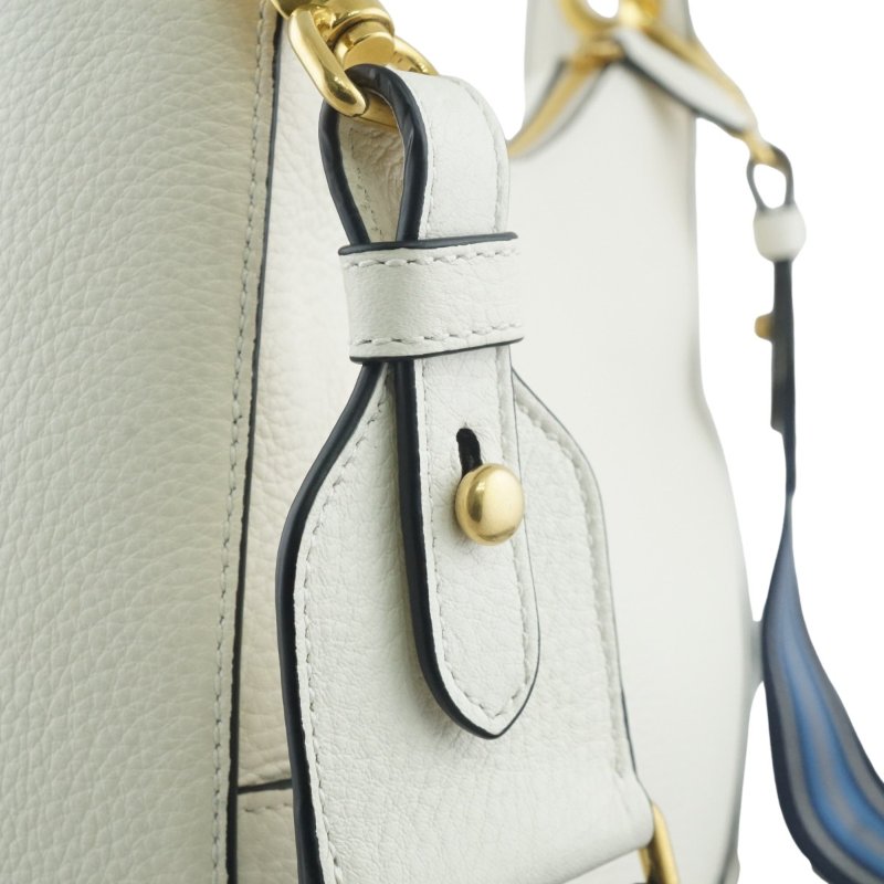 PRADA VITELLO PHENIX 白色牛皮斜背包-13