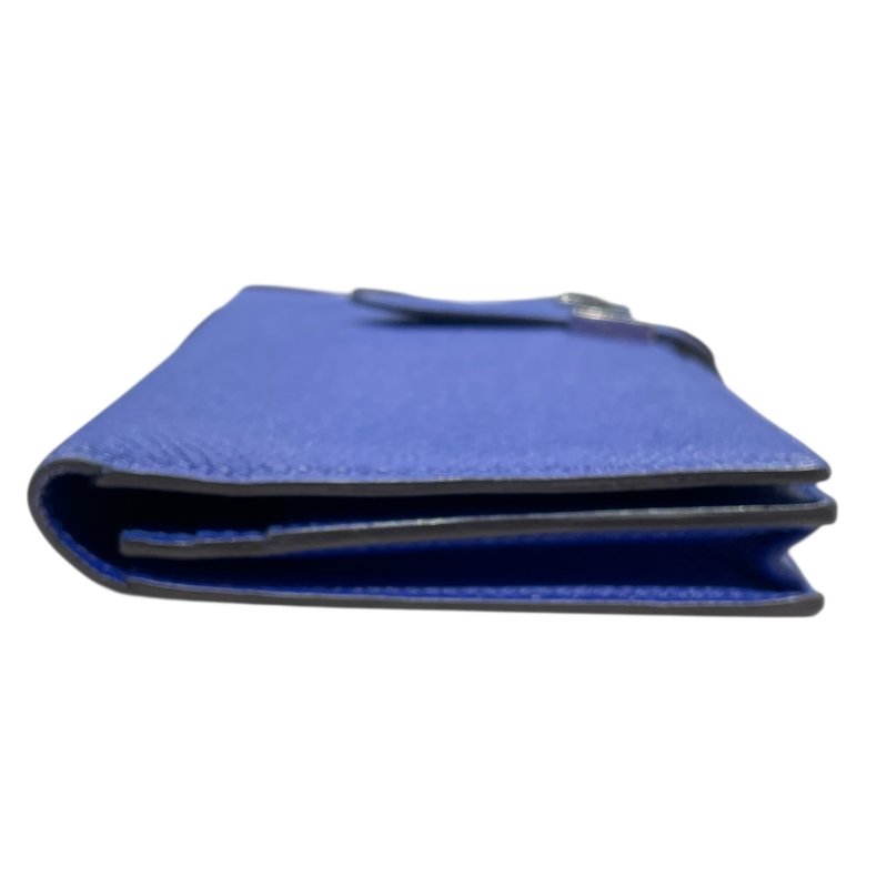 HERMES 愛馬仕 BEARN 長夾 EPSOM 普皮 電光藍 銀扣-3