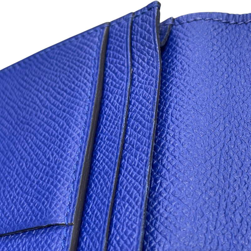 HERMES 愛馬仕 BEARN 長夾 EPSOM 普皮 電光藍 銀扣-17