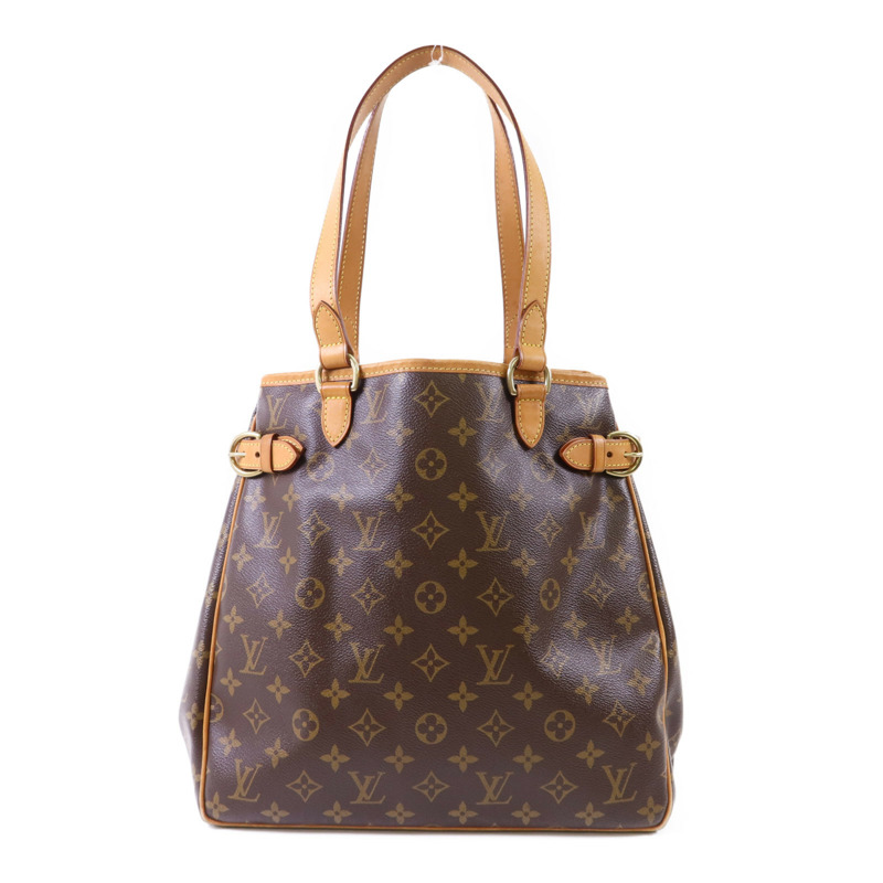 LOUIS VUITTON Monogram Batignolles金扣手挽袋棕色-0