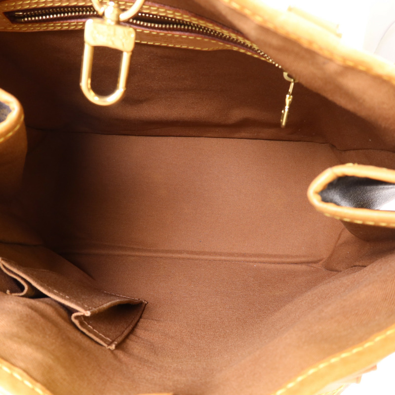 LOUIS VUITTON Monogram Batignolles金扣手挽袋棕色-4