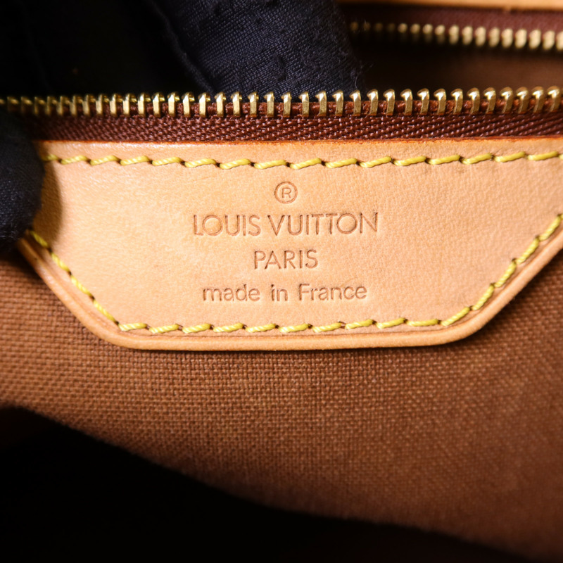 LOUIS VUITTON Monogram Batignolles金扣手挽袋棕色-5