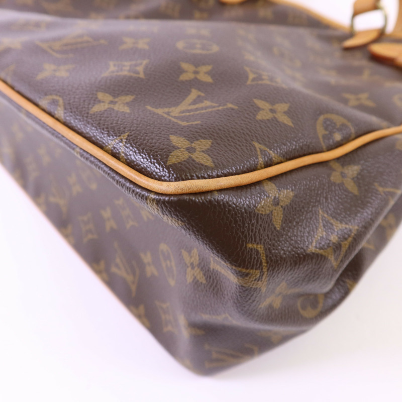 LOUIS VUITTON Monogram Batignolles金扣手挽袋棕色-10