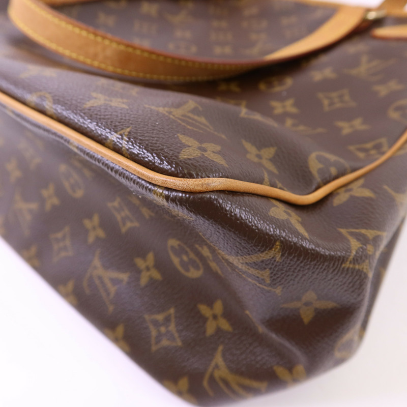LOUIS VUITTON Monogram Batignolles金扣手挽袋棕色-12