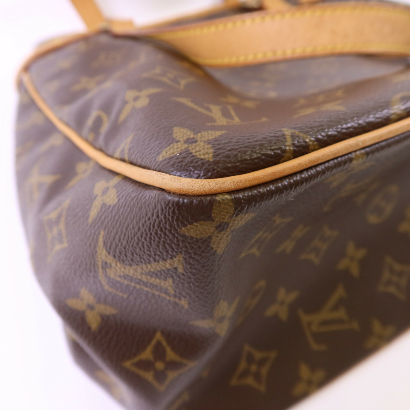 LOUIS VUITTON Monogram Batignolles金扣手挽袋棕色-13