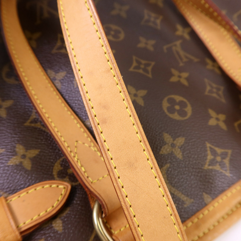 LOUIS VUITTON Monogram Batignolles金扣手挽袋棕色-15
