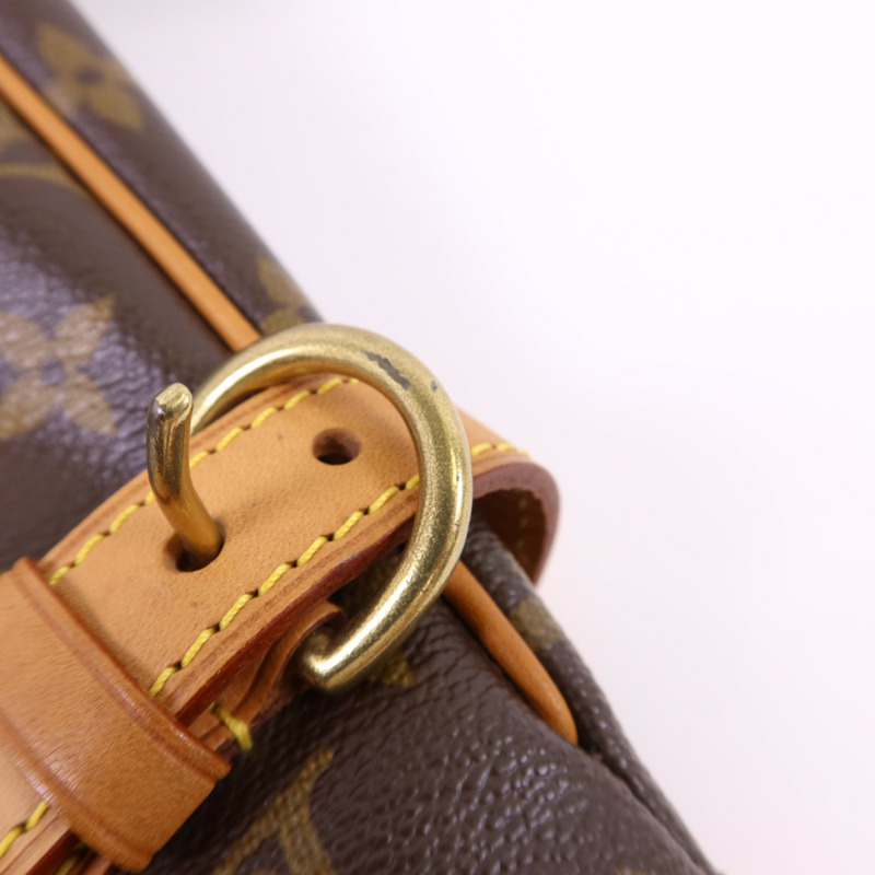 LOUIS VUITTON Monogram Batignolles金扣手挽袋棕色-16