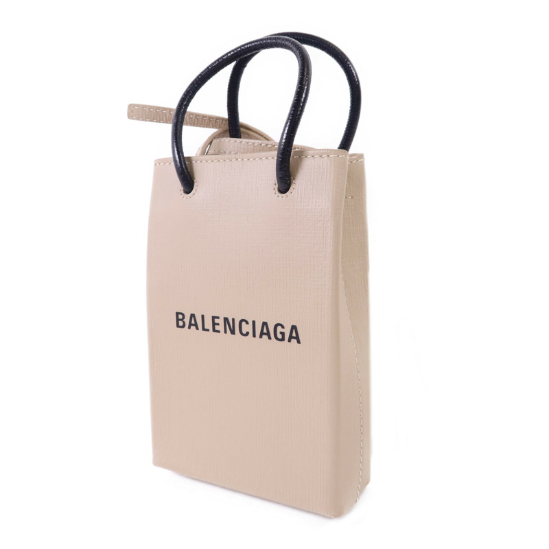 BALENCIAGA 牛皮皮革Phone Holder銀扣手挽肩背兩用袋-2