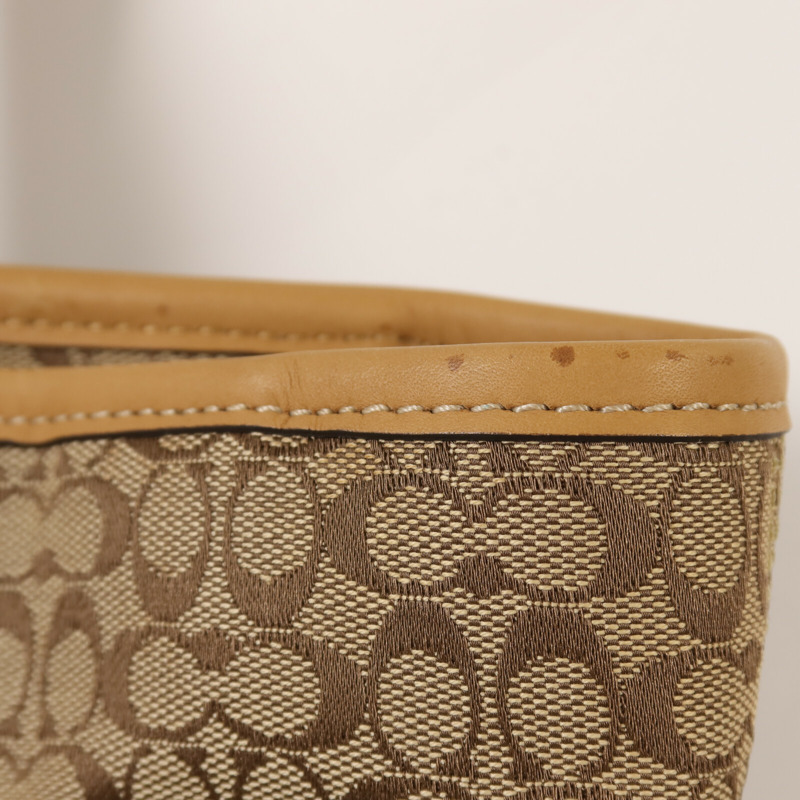 COACH 帆布Shoulder Bag銀扣手挽肩背兩用袋-13