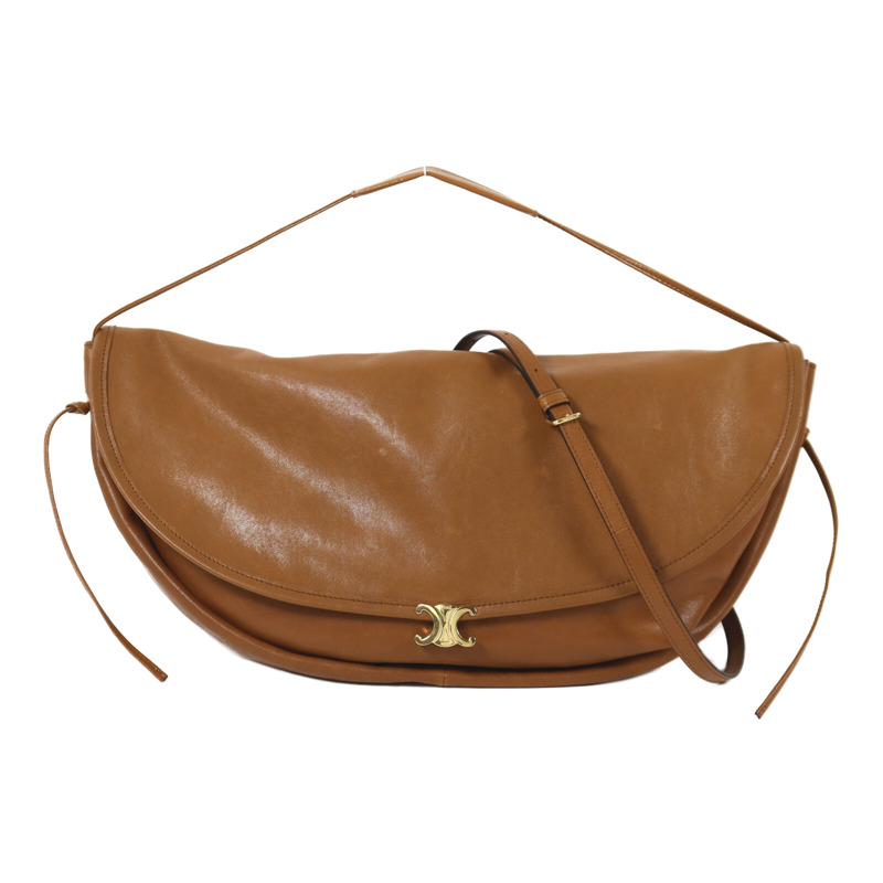 CELINE 牛皮皮革Halfmoon Soft Han金扣手挽肩背兩用袋-0