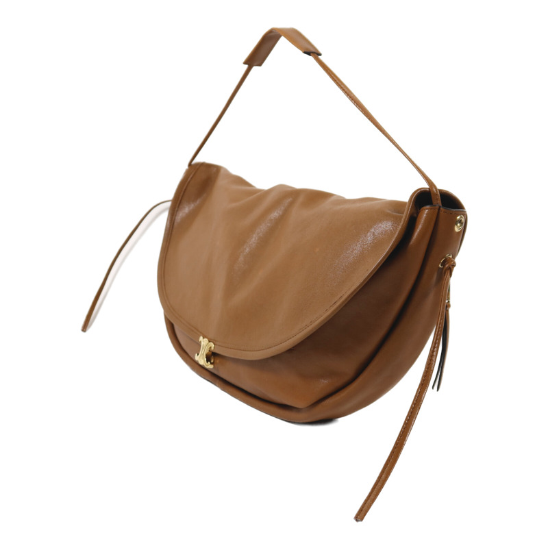 CELINE 牛皮皮革Halfmoon Soft Han金扣手挽肩背兩用袋-2