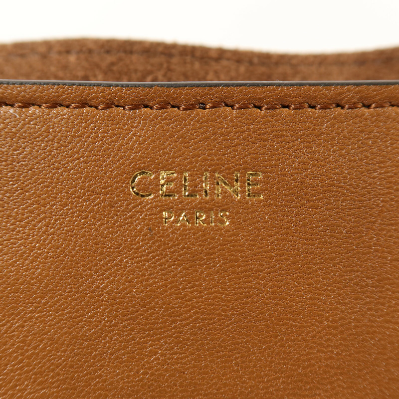 CELINE 牛皮皮革Halfmoon Soft Han金扣手挽肩背兩用袋-6