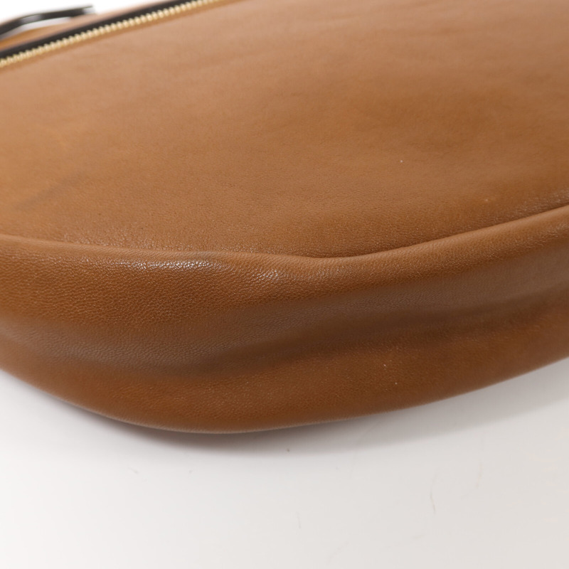 CELINE 牛皮皮革Halfmoon Soft Han金扣手挽肩背兩用袋-14