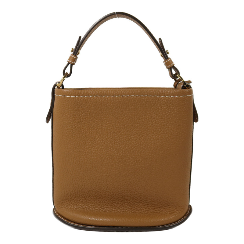 Delvaux 牛皮皮革Pin Mini Bucket金扣手挽袋-1