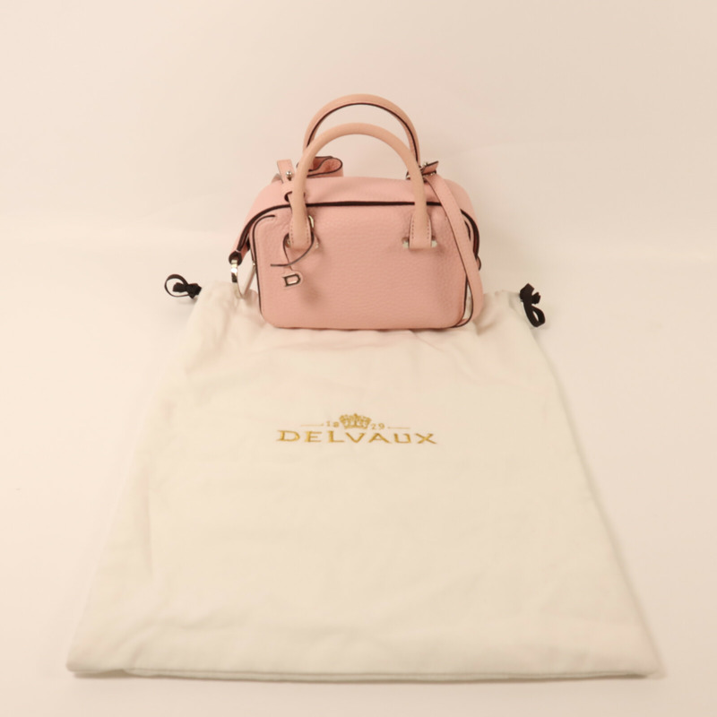 Delvaux 牛皮皮革Cool Box Mini銀扣手挽肩背兩用袋-9
