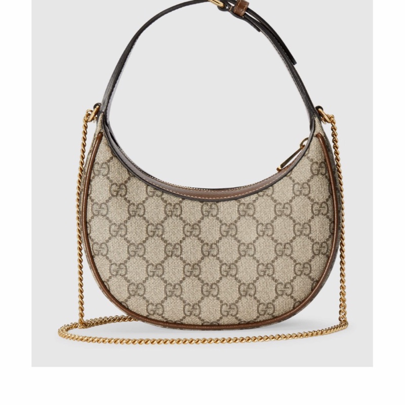 Gucci 女士 INTERLOCKING G 半月形迷你單肩包均碼碼MINI、22cm*5cm*12.5cm-3