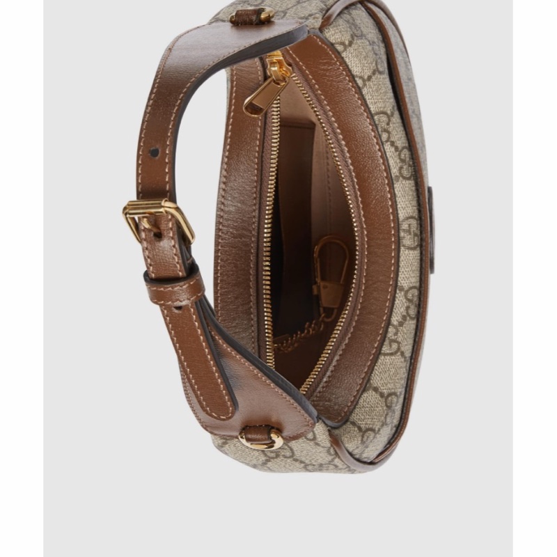Gucci 女士 INTERLOCKING G 半月形迷你單肩包均碼碼MINI、22cm*5cm*12.5cm-6