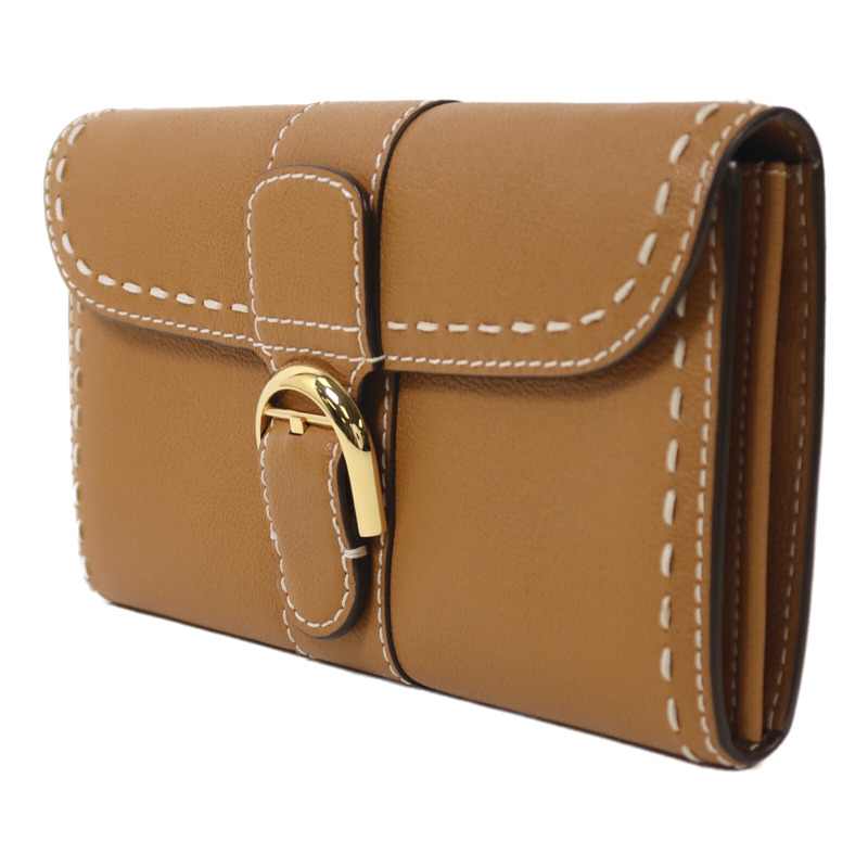 Delvaux 牛皮皮革Brillant Long Wallet Chain金扣鏈帶肩背袋-2