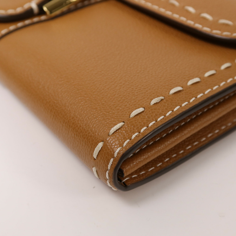 Delvaux 牛皮皮革Brillant Long Wallet Chain金扣鏈帶肩背袋-11