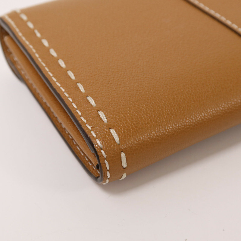 Delvaux 牛皮皮革Brillant Long Wallet Chain金扣鏈帶肩背袋-12