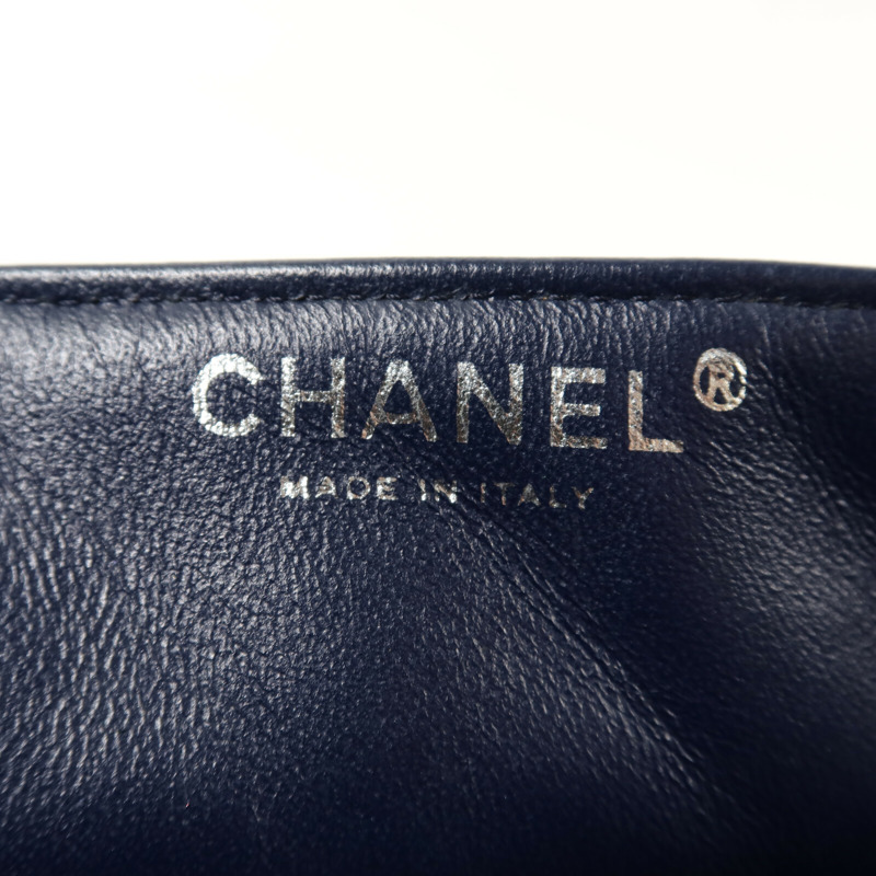 CHANEL 羊皮皮革Chain Shoulder銀扣鏈帶肩背袋-5