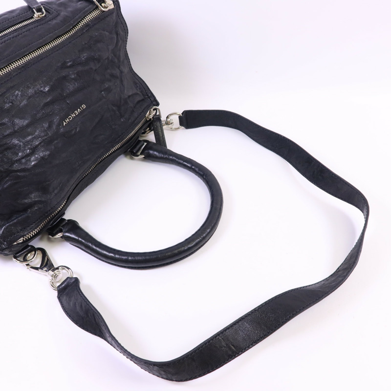 GIVENCHY 牛皮皮革Pandora Medium銀扣手挽肩背兩用袋-7