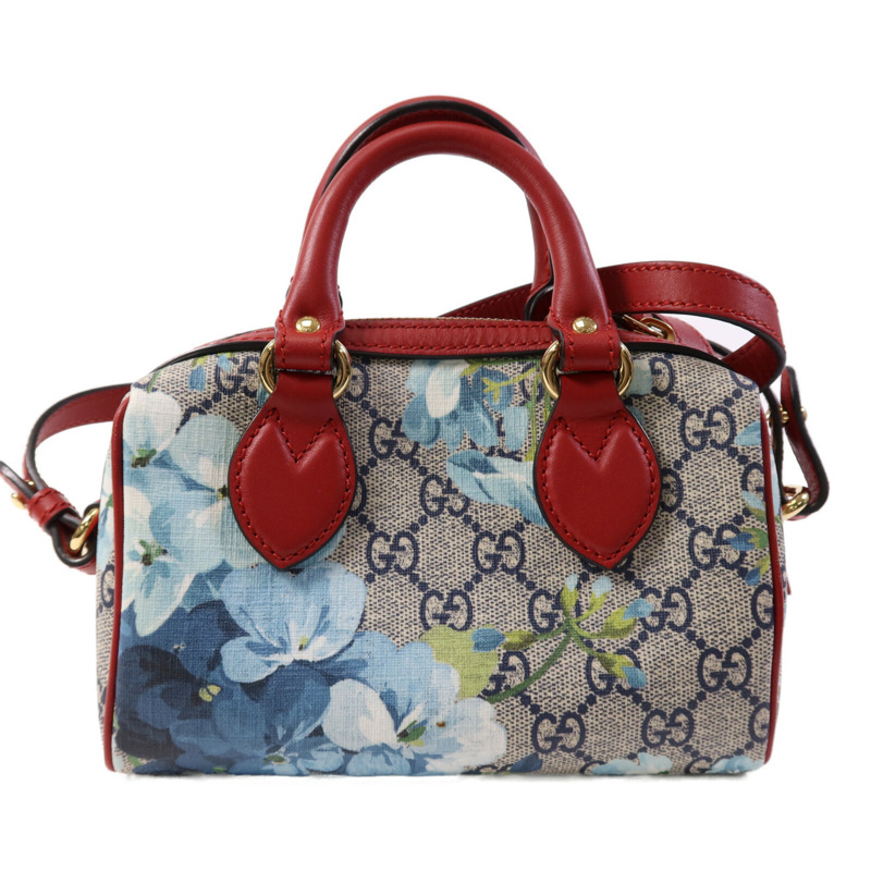 GUCCI 塗層帆布Mini Boston Bag金扣手挽肩背兩用袋-1