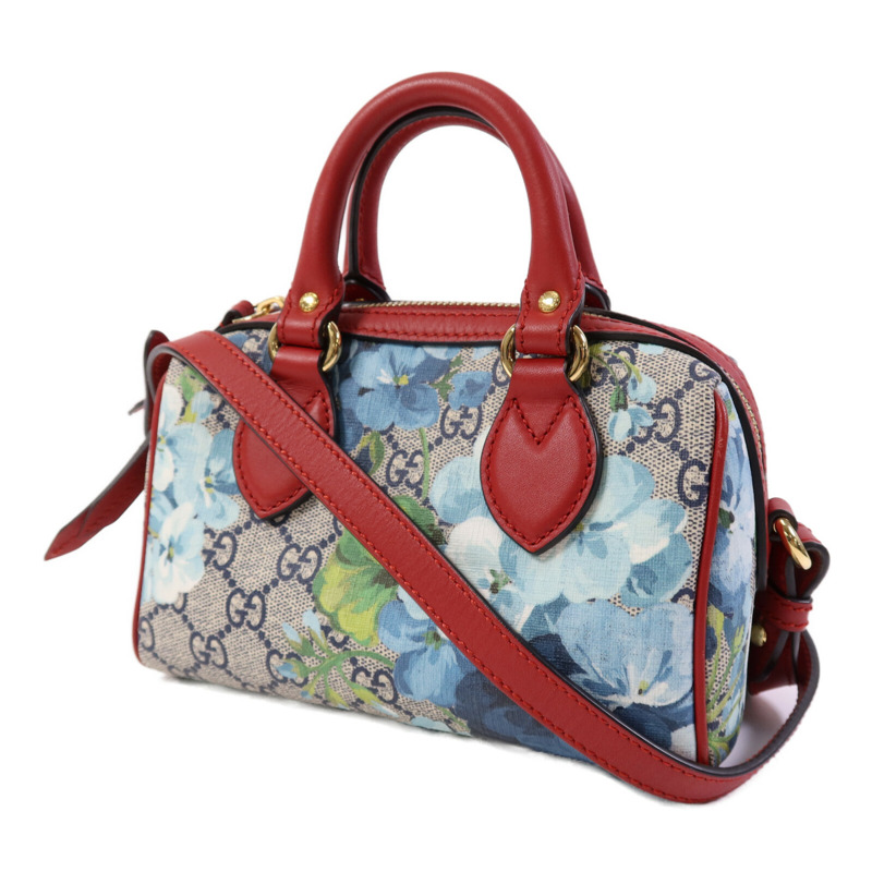 GUCCI 塗層帆布Mini Boston Bag金扣手挽肩背兩用袋-2